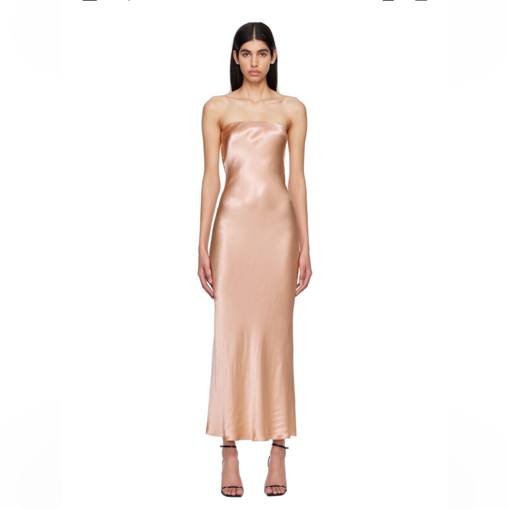 Bec + Bridge gold moon strapless dress
